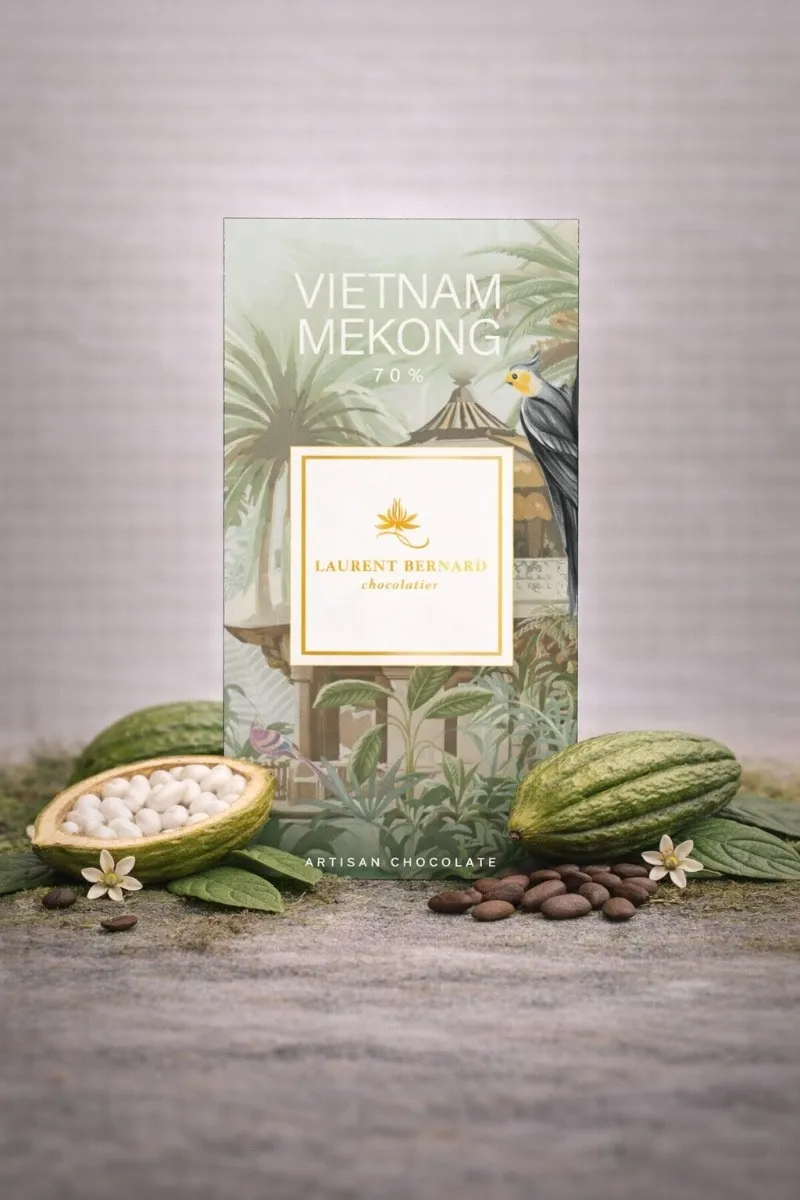 Laurent Bernard Chocolatier Vietnam 70 percent dark chocolate bar single origin artisan cocoa Singapore