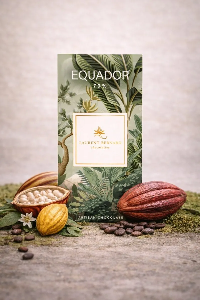 Laurent Bernard Chocolatier Equador 70 percent dark chocolate bar single origin artisan cocoa Singapore