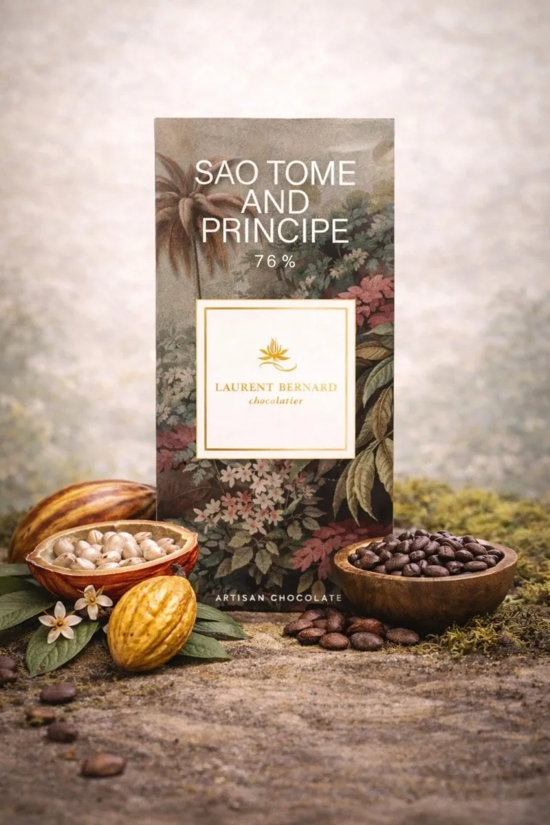 Laurent Bernard Chocolatier Sao Tome 76 percent dark chocolate bar single origin artisan cocoa Singapore